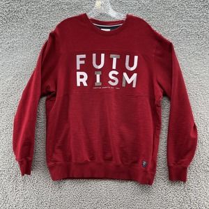 Octave Sweatshirt Red 100% Cotton FUTURISM Long Sleeves Casual Pullover